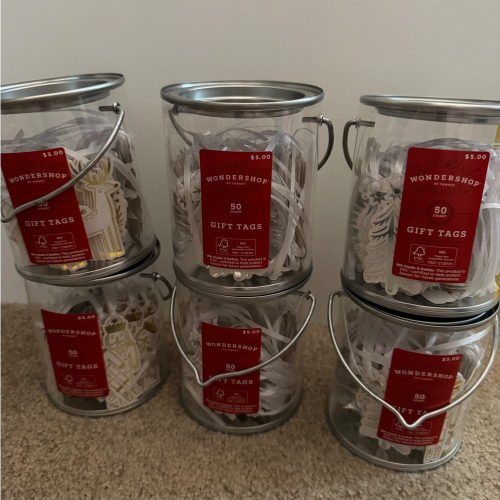 $15 bundle! 6 Target Wondershop holiday gift tag sets NWT, 50 in each, ships now